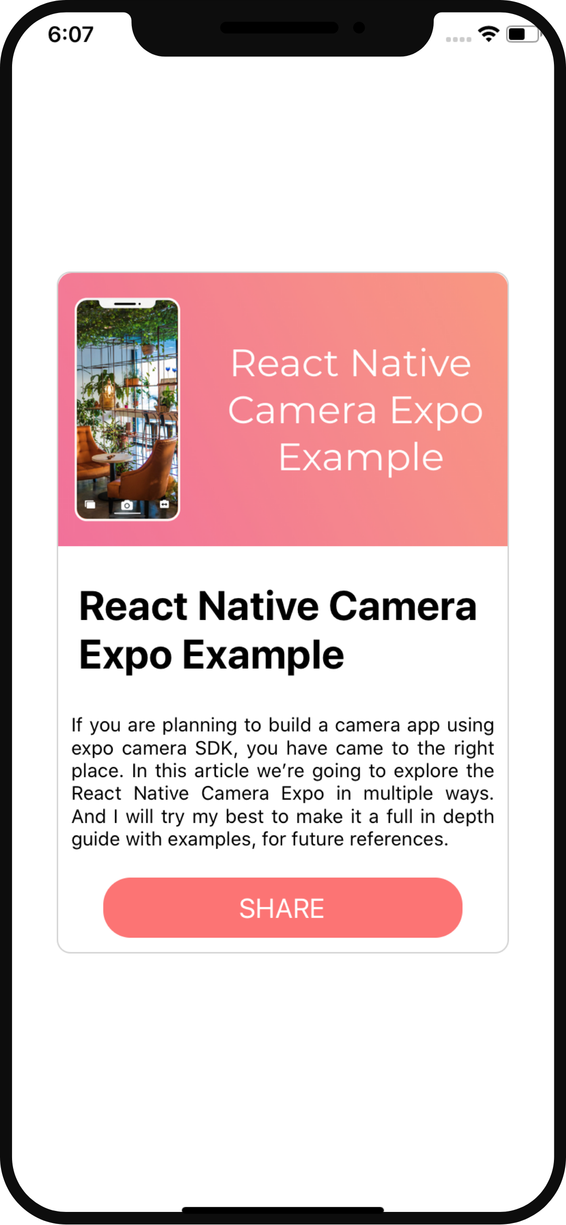 React Native Share Posts Example React Native Master 