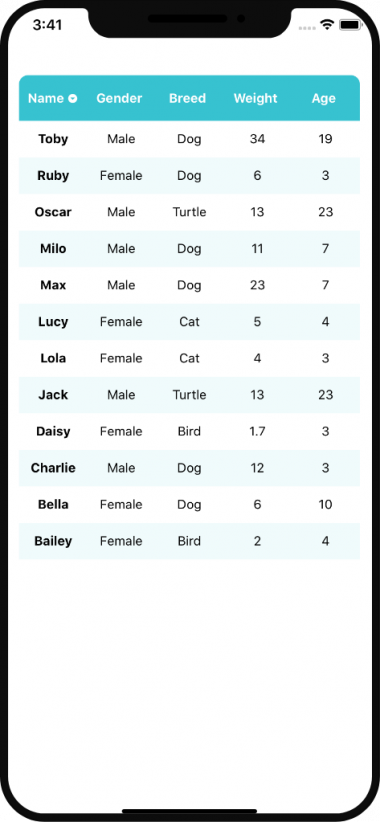 React Native Sortable List Example